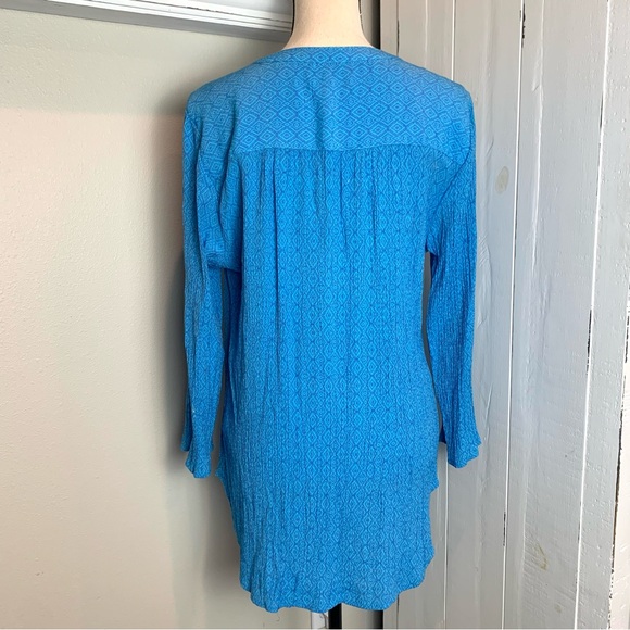 Kim Rogers Blue V-Neck Long Sleeve Top Large - Picture 6 of 11